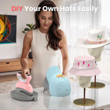 Calogy Hat Press Heat Machine for Caps, Mini Portable Hat Heat Press with Timer, Max 410℉,Precision Temp Control ±5℉, Fast & Evenly Heating Curved Plate for Vinyl Transfer, Sublimation, Iron (Pink) Calogy