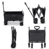 Folding Wagon Cart Large Capacity Heavy Duty Cart for Gardening,Camping,Shopping,Beach and Outdoor Sport LEWANJA