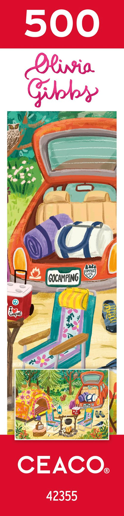 Ceaco - Olivia Gibbs - Go Camping! - 500 Piece Jigsaw Puzzle