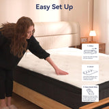 CRYREINA King Size Mattress, 12 Inch King Mattress Hybrid in Box, Independent Pocket Springs, Medium Firm, Strong Edge Support, Breathable Comfort and Durable CRYREINA