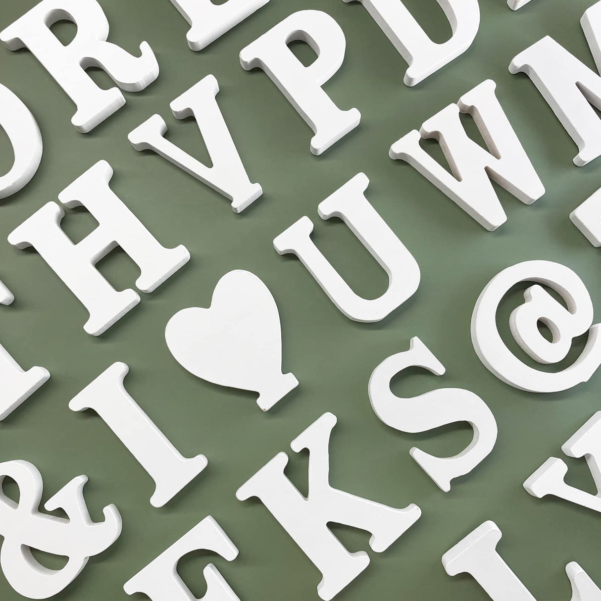 6 Inch Wooden Letters, Unfinished Wood Letters for Crafts, White Marquee Alphabet Letters for Party, Home Bedroom Wall Decor, Letter A HANWER