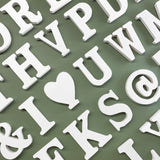 6 Inch Wooden Letters, Unfinished Wood Letters for Crafts, White Marquee Alphabet Letters for Party, Home Bedroom Wall Decor, Letter A HANWER