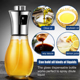 Oil Sprayer for Cooking,200ML Olive Oil Sprayer Mister Bottle,Avocado Oil Dispenser for Kitchen,Kitchen Essentials Water Spray Bottle,Kitchen Gadgets Canola Oil Spray for BBQ, Baking, Air Fryer SAINSWIN