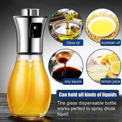 Oil Sprayer for Cooking,200ML Olive Oil Sprayer Mister Bottle,Avocado Oil Dispenser for Kitchen,Kitchen Essentials Water Spray Bottle,Kitchen Gadgets Canola Oil Spray for BBQ, Baking, Air Fryer