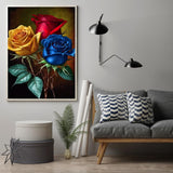 JFYHAB Rose Diamond Painting Kits for Adults, Rose Flowers Full Drill Diamond Art Kit for Adults Beginner, DIY 5D Diamond Dots Painting Craft for Home Wall Decor 12x16 Inch JFYHAB