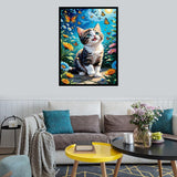 Cat Diamond Art Kits for Adults - Cute Cat Diamond Painting Kits for Adults Beginners,5D Full Drill Diamonds Arts Crafts for Home Wall Decor 12x16 Inch Generic