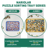 Nariolar 16.9" x 12" Extra-Large Puzzle Sorting Trays Stackable, 6 Pack Puzzle Sorter for Sorting 2000/3000/5000 Puzzle Pieces Nariolar