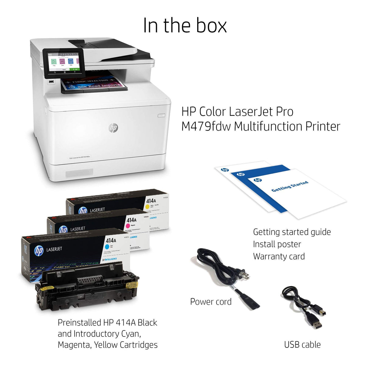 HP Color Laserjet Pro Multifunction M479fdw Wireless Laser Printer (W1A80A) (Renewed) HP