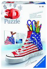Ravensburger Sneaker American Style - 112 Piece 3D Jigsaw Puzzle | Precision Fit for Kids and Adults | Easy Click Technology | Durable Display Piece | Over 130 Years of Quality Ravensburger