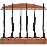 Wenqik Gun Rack with Lockers 10 Gun Holders Solid Pine Wall Mounted Gun Storage Rack Rifle Rack for Home or Garage Safe Hunting Gun Storage Choose Wenqik