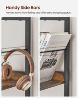 VASAGLE Industrial 6-Tier Bookshelf with Protective Back Panels - Rustic Brown & Black Decor Storage Unit VASAGLE