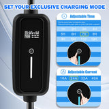 SubSun Portable Level 2 EV Charger 40Amp 240V Electric Car Charger for All J1772 EVs Includes Chevy Volt Bolt and Nissan Leaf, 25FT EV Charging Cable with NEMA 14-50 Plug for Home Travel SubSun