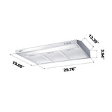 CIARRA Ductless Range Hood 30 inch Under Cabinet Hood Vent for Kitchen Ducted and Ductless Convertible CAS75918A CIARRA