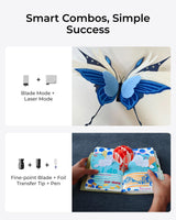 xTool M1 Ultra 4-in-1 Versatile Craft Machine - Die Cutting, Vinyl Cutting, 20W Laser Engraving and Drawing, Smart Cutter Machine for 1000+ Materials, for T-Shirt, DIY Gift, Decors, Wood Craft, etc xTool