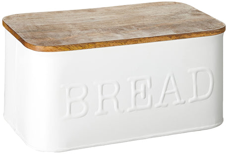 Mud Pie Circa Bread Box white, 5 1/4" x 12" Mud Pie