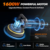 GEVEELIFE Buffer Polisher, 6 Inch/7 Inch 1600W Rotary Car Buffer Polisher Waxer, 7 Variable Speed 1000-3500 RPM, Detachable Handle for Car, Boat Sanding, Polishing, Waxing GEVEELIFE