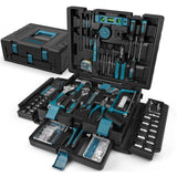 Sundpey 379-PCs Home Tool Kit - Portable Complete Household and Auto Repair Tool Set - Hand General Basic Tool Box Storage Case with Drawer - Full Basic Toolkit for Handyman & Diyer & Homeowner Sundpey