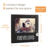 Pearhead Forever Loved Pet Keepsake Picture Frame, Photo Frame for Pet Owners and Dog Lovers, Ideal Memorial Gift for Loss of Dog and Pet Remembrance, Wall Mount And Tabletop Frame, Black Pearhead