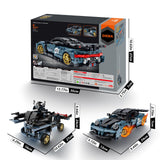 STEM Building Toys for Kids, Educational Building Blocks, Remote & APP Controlled 2in1 RC Car/Construction Robot STEM Kit, Science Learning Car Building Sets for Boys Girls 8-16 Old (Dark Blue) DIEBA