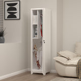 STEELIST Slim Broom Storage Cabinets, Metal Cabinet with Shelves and Hanging Rod, 65" Utility Storage Cabinet with Locking Door, Tall Cleaning Cabinets for Kitchen, Pantry, Office, Shop, Garage STEELIST