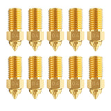 CCTREE 10PCS 0.4mm Ender 3 V3 SE Brass Nozzles Kit, 3D Printer Parts High Speed M6 0.4mm Nozzles Kit for Creality 3D Printer Ender 3 V3 SE, Ender 5 S1, Ender 7, Spider 1.0 Hotend CCTREE