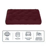 Royal Sleep Products by The Futon Factory 10 inch Memory Foam and Pocket Coil Futon Mattress - Solid Hunter Green Cover - Full Size - CertiPUR Certified Foams - Made in USA - (Frame not Included) Royal Sleep Products