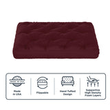 Royal Sleep Products by The Futon Factory 8 inch Foam Futon Mattress - Solid Hunter Green Cover - Full Size - CertiPUR Certified Foams - Made in USA - (Frame not Included) Royal Sleep Products