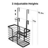 YIGII Hair Dryer Holder - Hair Tool Organizer 3-in-1 Blow Dryer Holder Adjustable Height, Bathroom Organizer Wall Mounted/Cabinet Door for Flat/Curling Irons, Hair Straighteners YIGII