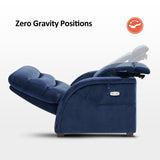 MCombo Power Zero Gravity Recliner Chair with Adjustable Headrest for Living Room, Fabric ZG334 (Navy Blue) MCombo