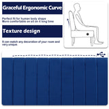 STHOUYN Mini Comfy Couch Armless Loveseat Sofa with USB Port, Velvet Couches for Small Spaces Living Room, Apartment Office Dorm (Navy Blue) STHOUYN