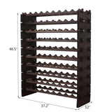 FDHUIJIA Wine Rack Cabinet 90 Bottle Wooden Stackable Storage freestanding Floor Modular Wine Cellar Shelf FDHUIJIA