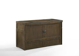 NIGHT & DAY Rustic Cube Pre-Assembled Cabinet Murphy Bed (Rustic Brown W/Ranchero Hardware) Night & Day Furniture