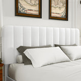 VECELO King Size Upholstered Bed Frame with 4 Drawers and Headboard, Velvet Platform Storage Bedframe, Wooden Slats Support, No Box Spring Needed,Snow-White VECELO