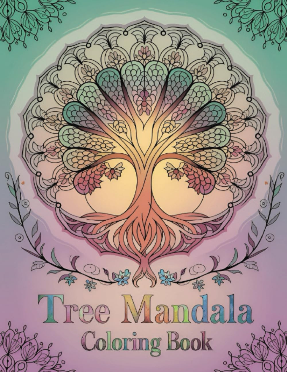 Tree Mandala Coloring Book: Tree Mandala Art – A Coloring Book with 50 Stress-Relieving and Meditative Designs WoodArtSupply
