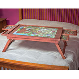 Bits and Pieces - Standard Puzzle Plateau Lounger with Cover - Puzzle Accessories & Storage - Portable 1000 pc Puzzle Table with Legs - 21" x 29" Bits and Pieces