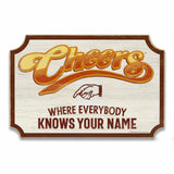Cheers Where Everybody Knows Your Name Wood Wall Decor - Fun Cheers Sign for Home Decorating Open Road Brands