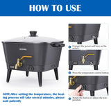 BESNEL Wax Melter for Candle Making, Electric Non-Stick Wax Melter Holds 8Qts of Wax,Soy Wax for or Soap Business Candle Making with Heat Resistant Handle & Brass Spout,Temp Control (Black) VOISEN