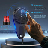 5-6 Gun Safe Cabinet for Rifles and Pistols With 3 Pistol Pouches and 2 Pockets for Home Security Quick Access via Biometric Lock No Assable Require Gun Safes with Adjustable Gun Rack for Shotguns AOJUFEO