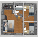 Tiny House to Live in for Adults, Prefab Tiny Home for Sale, Container House with 2 Bedrooms, Full Kitchen, and Bathroom, Portable Folding Home, Expandable Mobile Tiny Homes with Modern Layout Generic