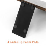 Brosisincorp Walnut Wood Book Ends, Heavy Duty Bookends for Shelves Sturdy Non-Skid Book Stand for CDs - 6.69 x 4.72 x 3.94 in(1 Pairs, Large) Brosisincorp