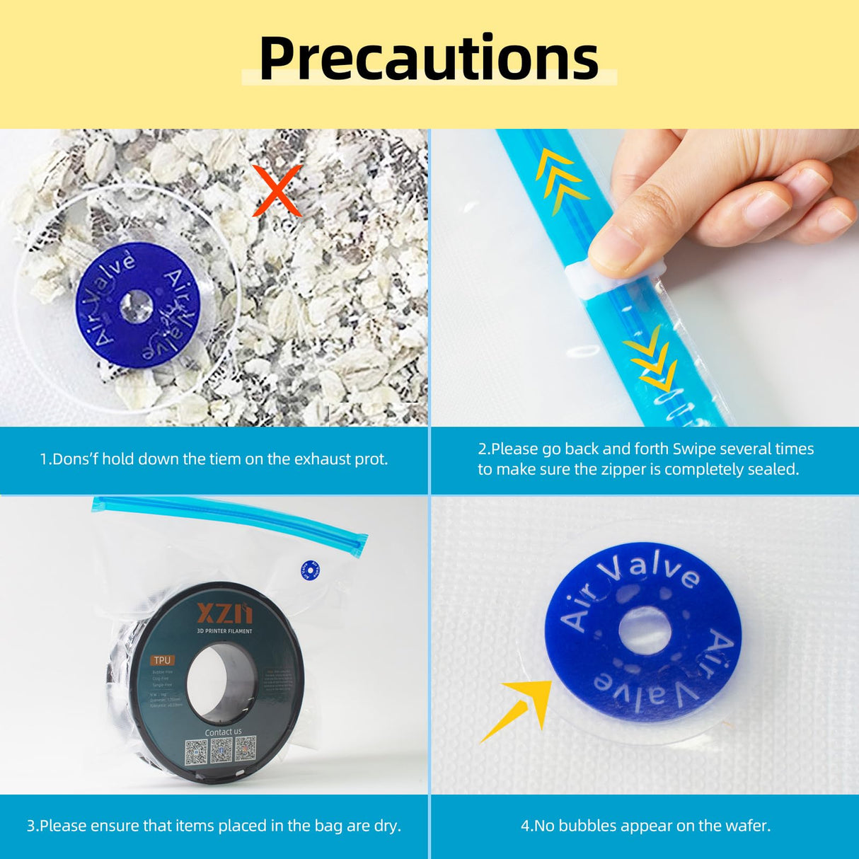 XZN 10 Pcs Filament Storage Bags Vacuum Sealed Kit with Electric Pump, 12.8"x14.8", 2Pcs Sealing Clip, 0.26mm Thick, Moisture/Dust Proof, Fit Most 0.25/0.5/1KG 3D Printer Filament XZN