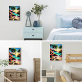 ajepon Beach Diamond Art Kits for Adults - Beach Diamond Painting Kits, Seascape 5D Diamond Painting for Adults, Gem Art Kits for Wall Home Decor Arts Craft 12x16inch ajepon