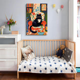 ZTOTZ Paint by Numbers Cat with Frame,Small Paint by Number Kits for Adults Cats,Black Cat Framed Paints- by -Number Kits Canvas 8x12inch for Home Wall Decor(Coffee Kitty) ZTOTZ