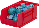 Akro-Mils 30220 AkroBins Plastic Storage Bins, Space-Saving Stackable Bins for Garage, Pantry, Craft Organization, 7-" x 4-" x 3-", Red, 24-Pack Akro-Mils