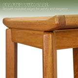 17" Teak Shower Chair with Storage Shelf & Handle, Non-Slip Waterproof Wooden Shower Bench, Stable Bathroom Seat and Heavy Duty Shower Stool for Tub or Indoor Use, Ideal for Elderly, Recovery ACTESE