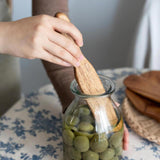 Wooden Spatula ，Sourdough Spatula，Teak Kitchen Spatula ， Mixing Sourdough Spoon Stirring Stick Wood Bread Spatula for Cooking Utensils Flat Spurtles Kitchen Tools Scraper Jar Spatula Kunovo