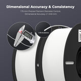 Creality PLA Filament 1.75mm Bundle 2KG, 3D Printer Filament Dimensional Accuracy +/- 0.02mm, No-Tangling Strong Bonding 3D Printing Filament, Fits for Most FDM 3D Printers(White) Creality