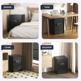 Grimtron Gun Safe for Handgun - (2.03 cu. ft.) Include 【Gun Organizer & Gun Rack】 Silent Mode, Backlit Keypad, and LED Light Safe Box Anti-Rust, Anti-Theft, Anti-Pry Grimtron