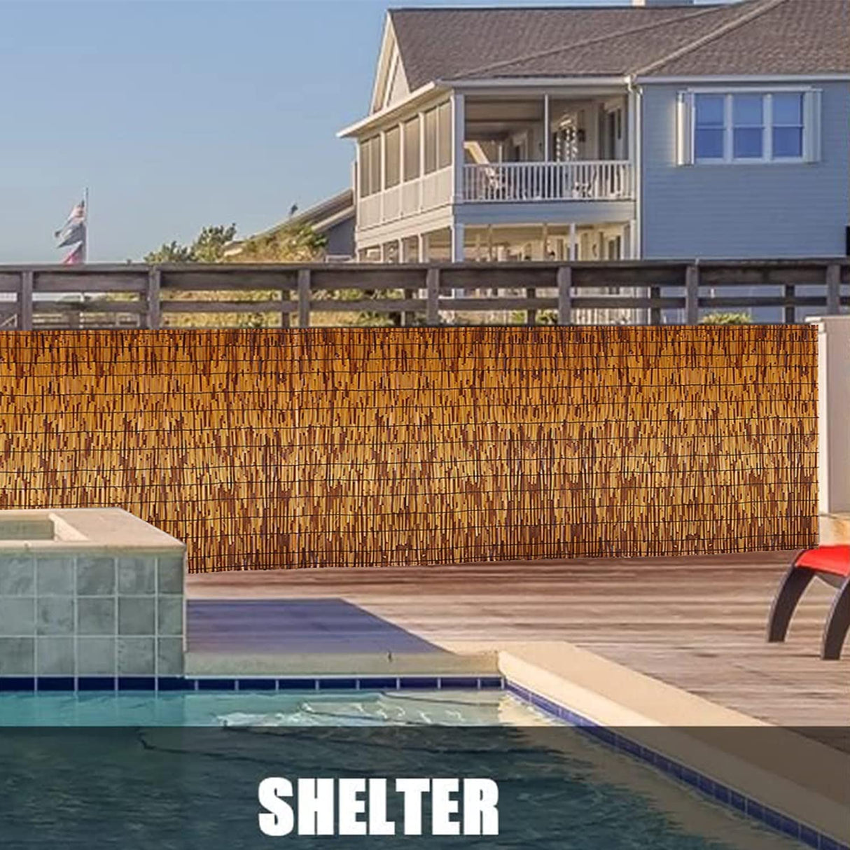 Bcofo Natural Reed Fencing Rolls,4FT X 16.4FT Balcony Reed Fence Bamboo Screen Fencing for Outdoor Backyard Patio， Privacy Screen Panels,Balcony Fencing Covering (Size : H0.61xL6m/H2xL20ft) Bcofo