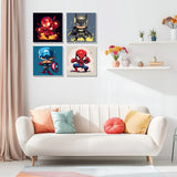 4 Pack Paint by Numbers Kit for Kids Paint by Number Kits Age 4-8 Painting Canvas for Kids Ages 8-12 Boys Framed Canvas Painting by Numbers Anime Drawing Kit Color by Numbers Kit for Kid 8x8 Inch AILIBUT